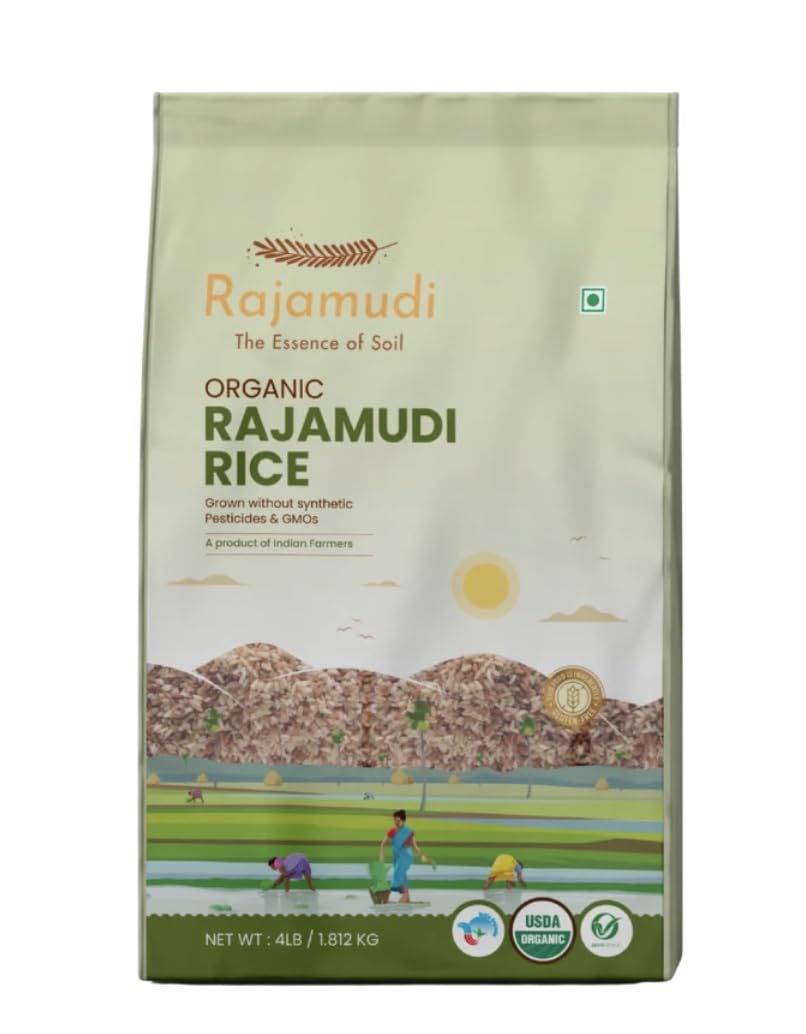 Rajamudi Organics Authentic Rajamudi Rice (Unpolished) Organic Rajamudi Rice-1 Kg-picture-21