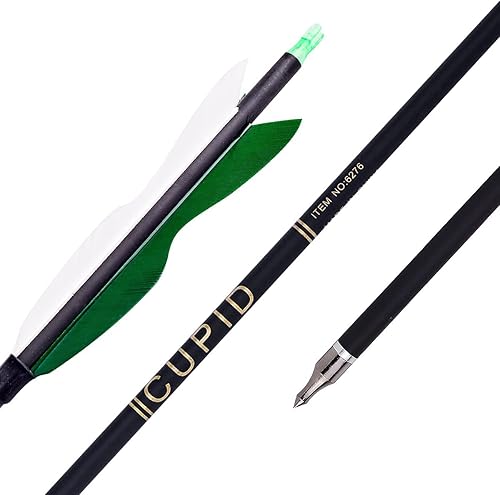 Miniatura 8 de LWANO Flechas de caza de carbono de 31 pulgadas, flechas de práctica con plumas de pavo de 5 pulgadas, columna vertebral 500 para arco recurvo y