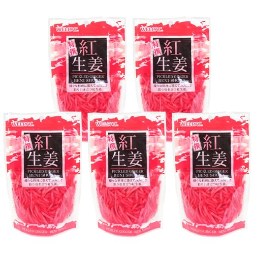 5er Pack (5x180g(ATG100g)) Wel Pac Beni Shoga Eingelegter Ingwer