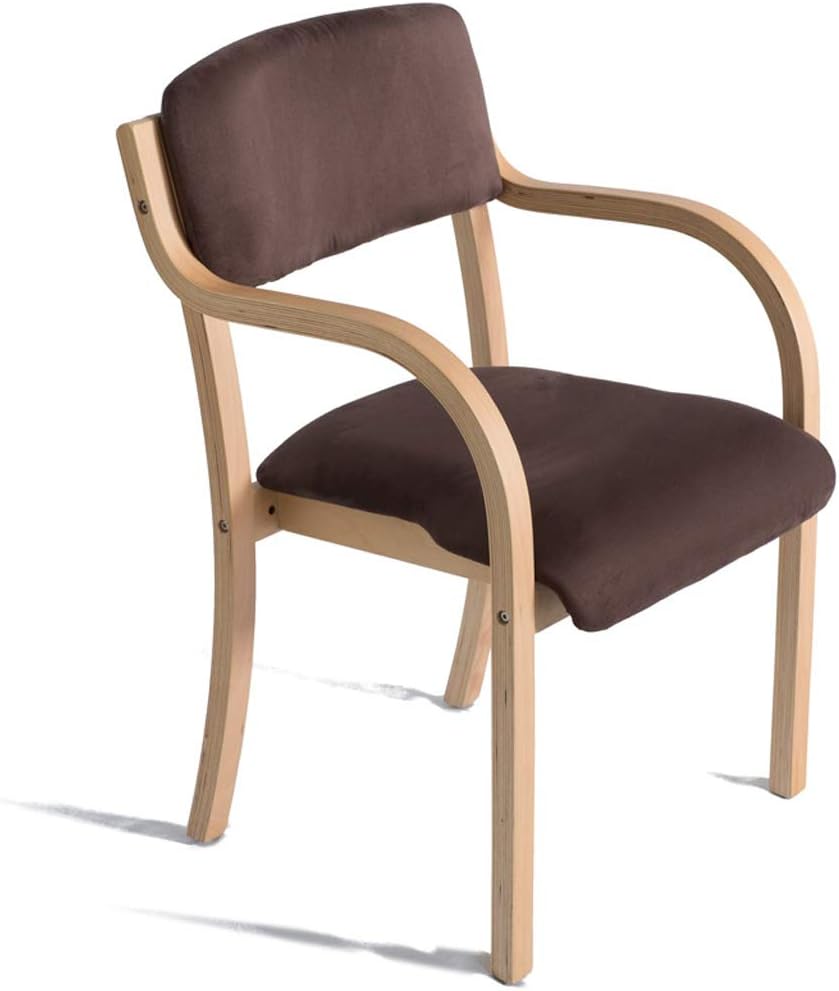Silla De Escritorio Ergonómica Silla de comedor de cocina de muebles de estilo contemporáneo, cálida haya, asiento de madera maciza tapizada Asiento cómodo construido for durar Silla De Oficina Para E