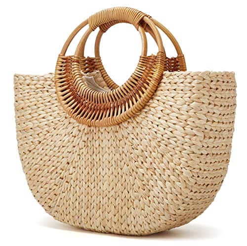 Women Tote Bag Straw Hobo Handbag Fashion Woven Top Handle Bag Shoulder Bag Beach Purse Moon Bag Bucket Bag 2023 Summer #TOP1