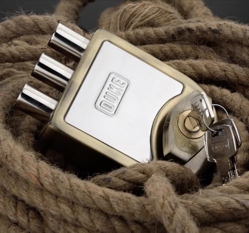 Image of DUKE Tribolt Door Lock with Knob | 4 Brass Ultra Keys | Dead Bolt | Both Side Key with Knob