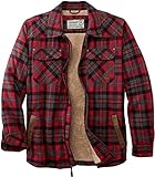 Legendary Whitetails Men's Big & Tall Tough as Buck Berber Lined Flannel Shirt Jacket-Casual Zip...