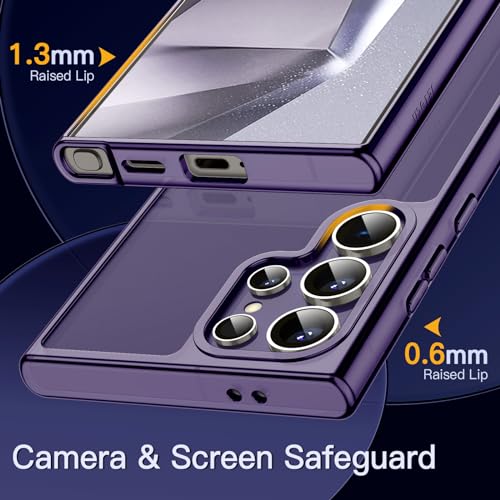 Image of JETech Cover Case for Samsung Galaxy S24 Ultra 5G, Non-Yellowing Shockproof Bumper Protective Phone Cover, Anti-Scratch Hard PC Back (Titanium Violet)