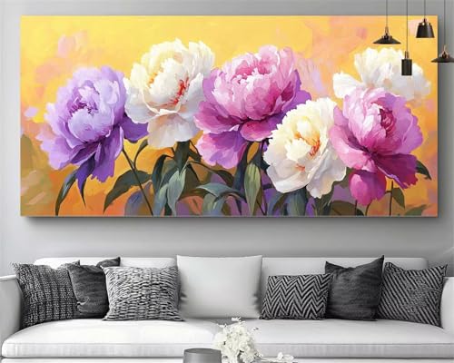 Broderie diamant XXL 80x160cm kit complet fleur colorée pour loisirs créatifs adultes DIY M316