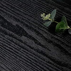 Zwart hout zelfklevende meubelfolie 40 x 500 cm wanddecoratie hout strepen wandbekleding houtlook behang hout gestreept…