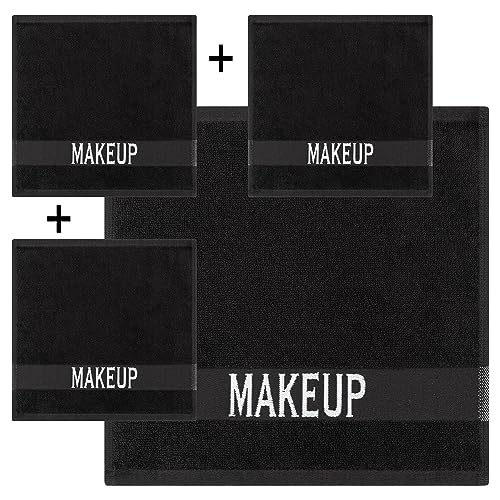 Cotton Paradise Toalhas removedoras de maquiagem, pacote com 4, 100% algodão, 30,5 x 30,5 cm, panos