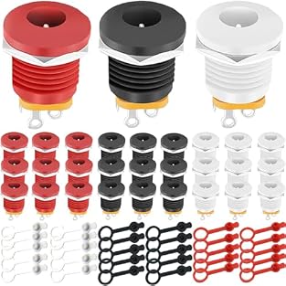 😊【What it does】: This 5.5mm x 2.1mm DC jack can replace old damaged DC jack connectors, and there are sufficient quantities to meet most of your needs. 😊【Materials】: DC Power Female Jack Socket, use the high-quality PVC flame-retardant plastic, which...