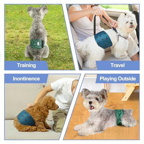 Image of Reusable Dog Diapers Male 3Pcs, Premium Washable Belly Band for Male Dogs XLarge, High Absorbing Male Dog Wraps for Doggie in Incontinence, Excitable Urination and Training (Giraffe, XL)