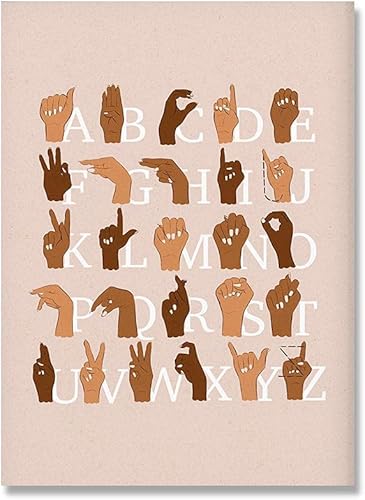 Miniatura 3 de Arte de pared de lenguaje de señas americano, póster inspirador ABC alfabeto, educación, impresiones en lienzo, cuadro vintage de nación, pintura a