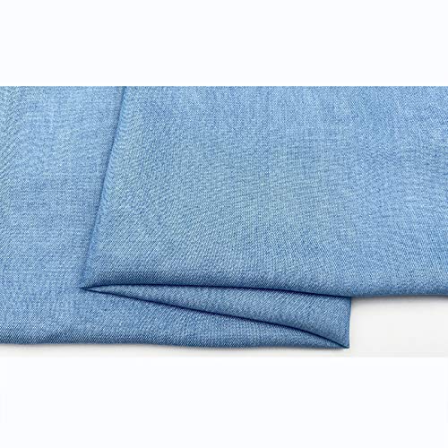 DUBTEDHOU Tejido Vaquero Lavado, Primavera y veranoDenim Tejido Fino Tejido Lavado de Puro algodón Pantalones Falda Ropa Suave Medio Metro Venta(Sky Blue)