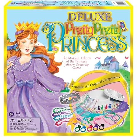 Deluxe Pretty, Pretty, Princess Game, Majestic Edition with Original Components and 1990's Artwork by Winning Moves Games USA, a Delightful Jewelry Dress-Up Game for 2-4 Players, Ages 5+ Cover
