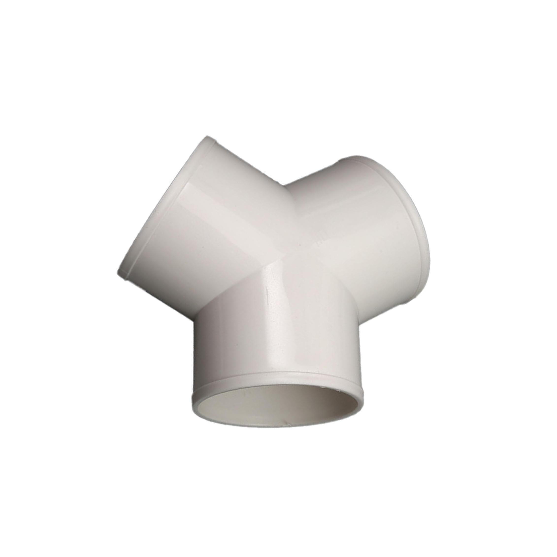 Ktuxzci White Durable Pvc Pipe Coupling Connector Ensures Long Term Reliability With Easy To Tee Pvc Pipe Fitting Which Is Sturdy Tee Fitting 3 Way Elbow Connector, Y Shape Dia 15Cm
