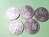  Portugal, 5 X 200 Escudos Münzen, 1 x Doppelt.