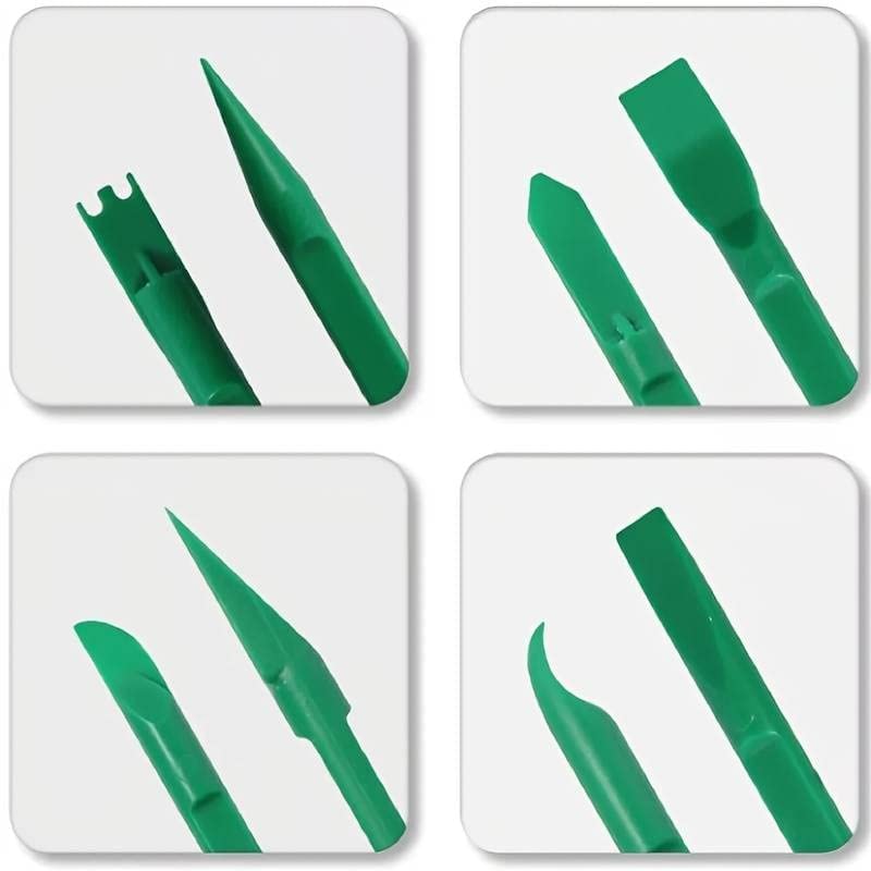 Image of Dual-Side 10-in-1 Plastic Laptop Opener, Mobile Repair Tools, Spudger Set, Smart phone Pry Tool Kit, Anti-Static Electronics, Tablet & Phone Opening Disassembly Kit (10 in 1 Opener - Green)