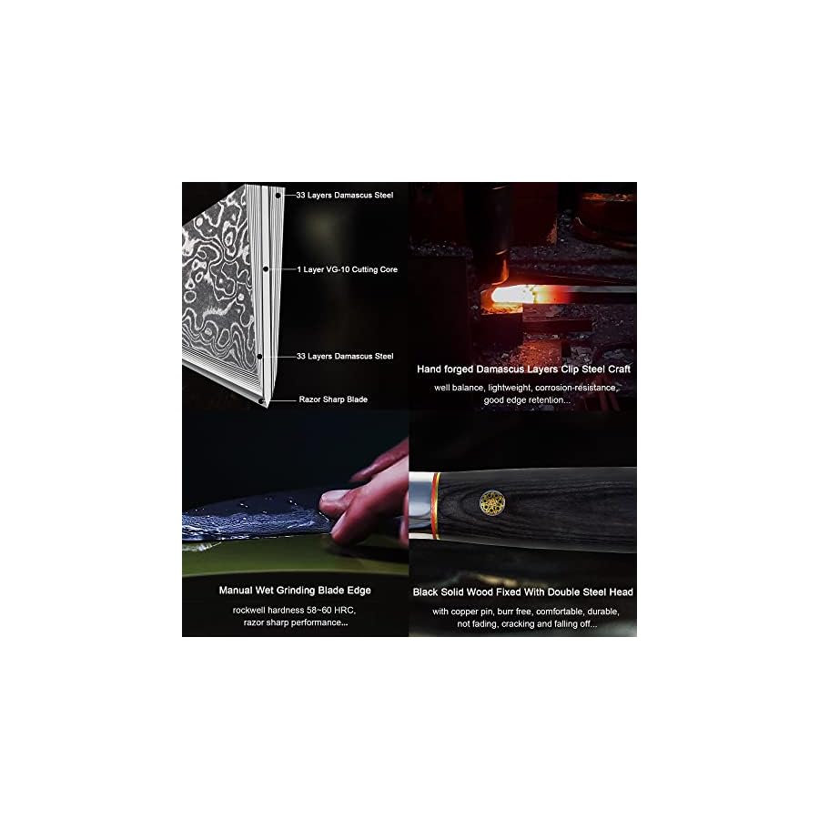 FODCOKI-Damascus-Kitchen-Knife-8-inch-Japanese-Chef-Knife-Damascus-Steel-VG10-Blade-Razor-Sharp-Professional-Meat-Vegetable-Cutting-Knife-Wooden-Handle FODCOKI Damascus Kitchen Knife 8 inch- Japanese Chef Knife Damascus Steel VG10 Blade Razor Sharp Professional Meat Vegetable Cutting Knife- Wooden Handle