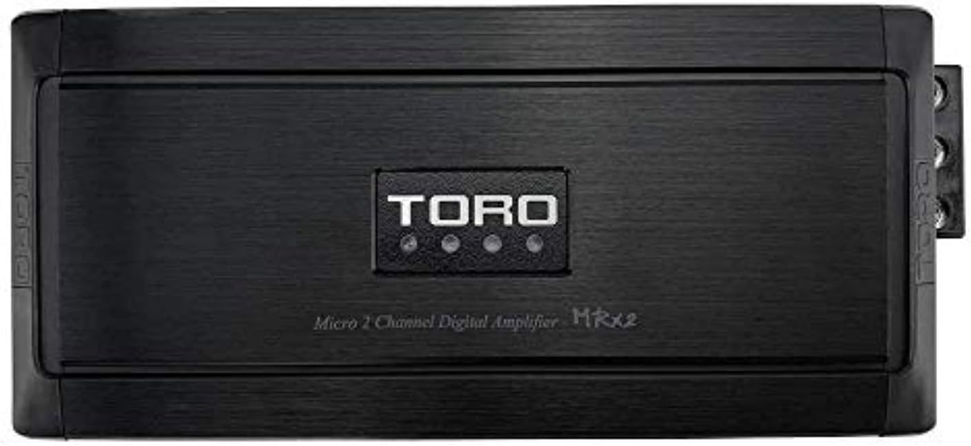 TORO TECH – MRx2, 110w x 2 RMS @ 4 Ohm – 150w x 2 RMS @ 2 Ohm Micro Sized Multi Channel Car Amplifier, Sound Quality Class D Design, Built-in Auto Sensing Turn-On, Full Range or Subwoofer Speaker : Electronics