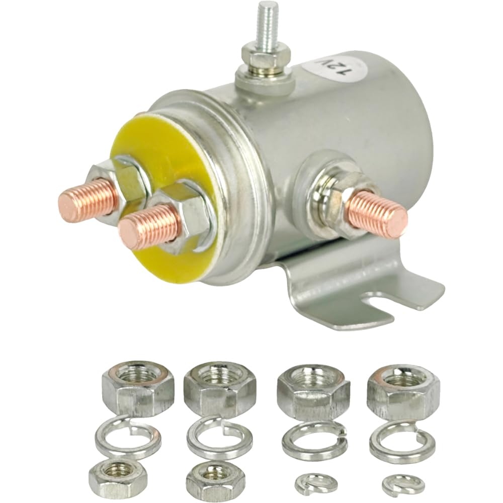 XYZIL Interruttore relè solenoide a 5 terminali 12 V 440003 440110 24401-01 compatibile con Prestolite Ramsey Winch Golf Cart Motor Continuous SPDT SBD4201D 15-301 15-338 Compatibile con Warn