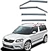 Produktbild TEDE 4 Stück Auto Windabweiser Regenabweiser für Skoda YETI 2009-2017, Acrylglas (getönt), Winddichter Regenschutz,Autofenster zubehör