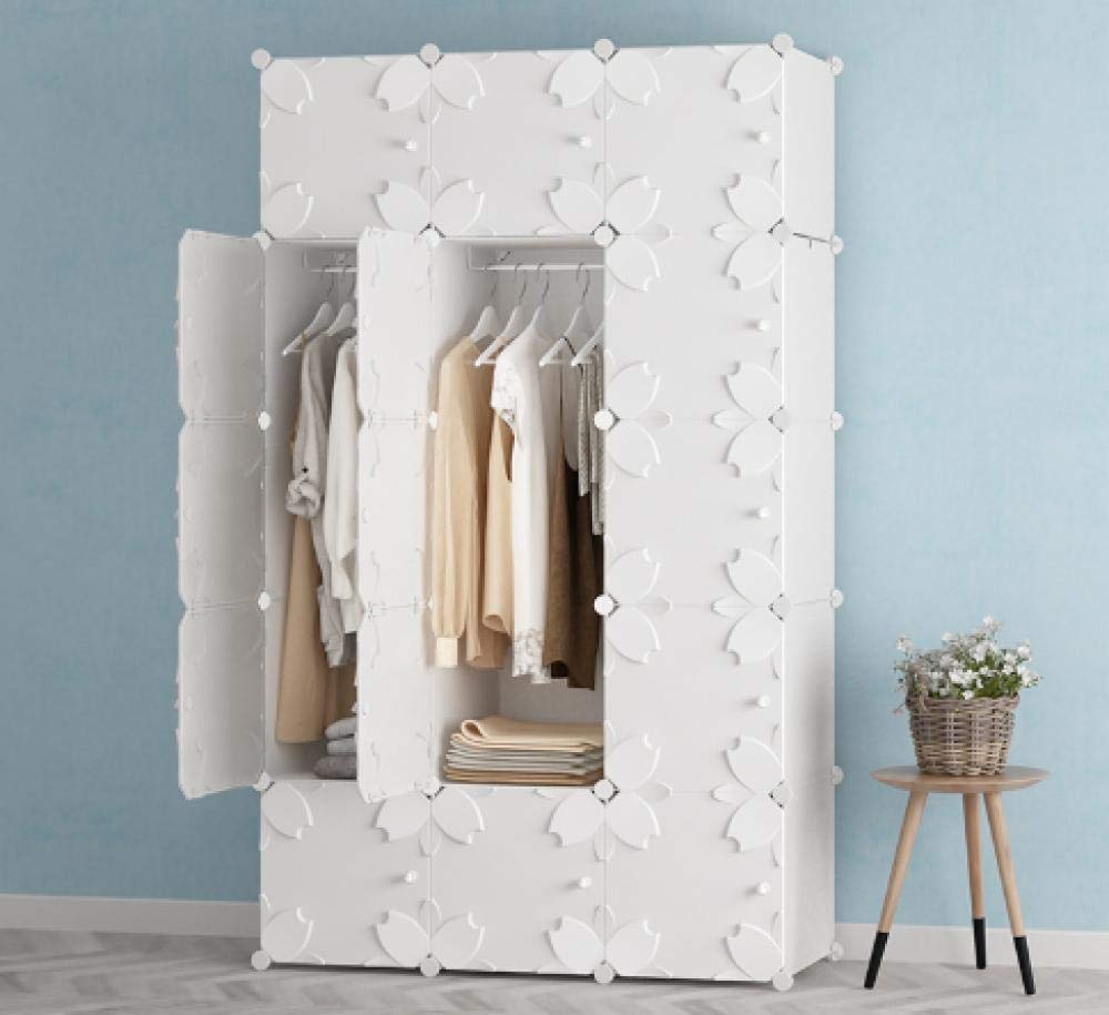 Armario simple de tela y plástico con 15 puertas para almacenamiento de ropa de niños