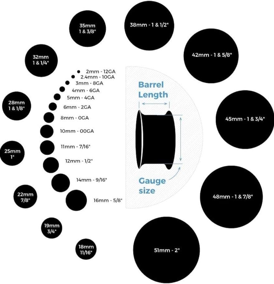 Uni Craft Naga Body Piercing Jewelry Gauges Plugs (1 Pair) for Earrings, 8g (3mm) to 54mm, Multi Flash Labradorite Gemstone, Handmade, Customized Size & Wholesale Available