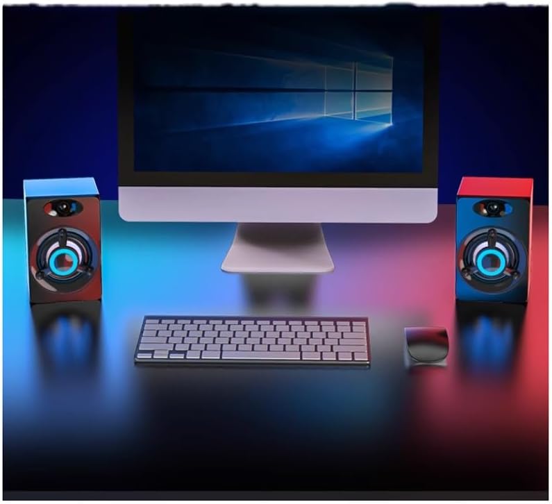 Computer Audio Desktop Mini Wired Small Speaker Laptop Home Multimedia Active Impact(E) image 5