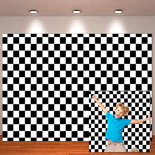 Fondo fotográfico ajedrez blanco y negro 7x5 pies miniatura 3