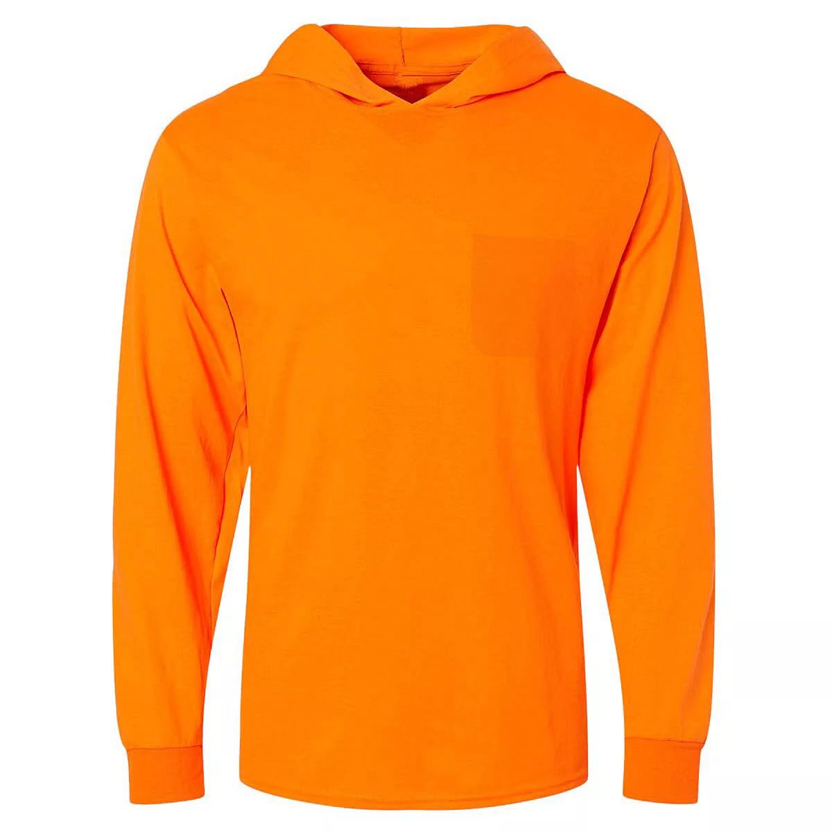 L&M® Hi Vis T Shirt Safety Lime Orange Long Sleeve HIGH Visibility with Hood