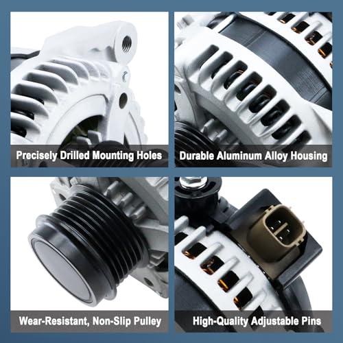 Image of 11402N New Alternator Compatible with 2009-2012 Toyota RAV4, 2012-2015 Camry, 2011-2016 Scion TC 2.5L L4 Replace for 11402 2706036010 1042102270 27060-36011 27060-0V010 104210-8431 104210-2340