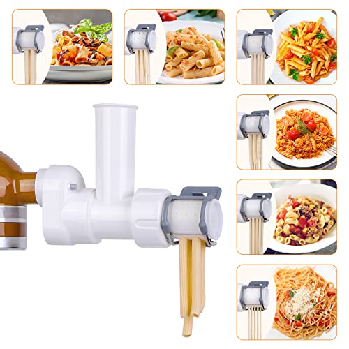 Zacme Pasta Extruder For Kitchenaid Mixer With 6 Pasta Outlet Shapes, Pasta Press Attachment For Kitchen Aid (White) #TOP3