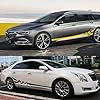2 X Car Side Skirt Decals for Suzuki Alto 1979-2021 HA, Racing Stripes Vinyl Graphics, Lower Door Body Styling Decoration, Easy to Install,C-Yellow #5