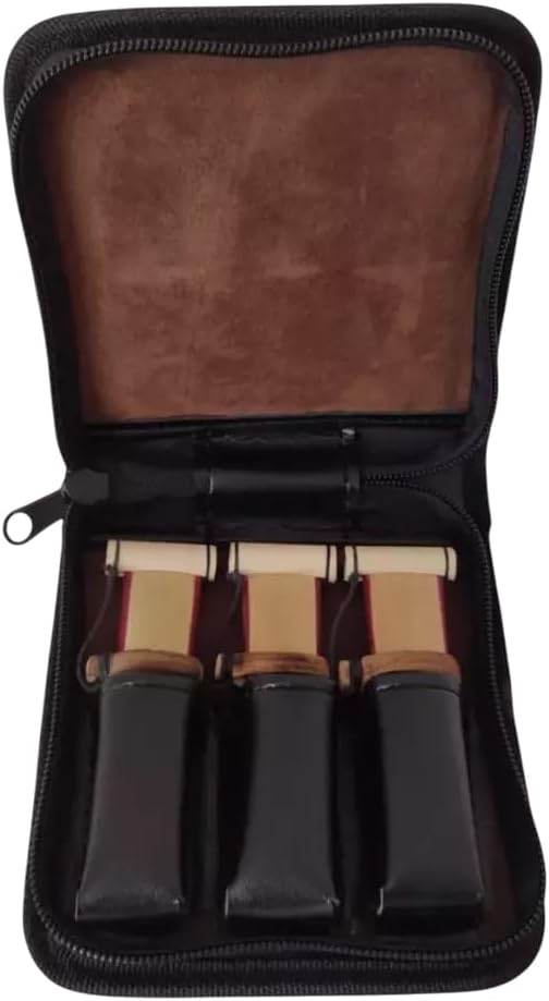 3 Professional Reeds With Leather Case, Armenian Duduk Reeds key A, handmade Ramish Oboe Balaban Woodwind Instrument, Mey Ney