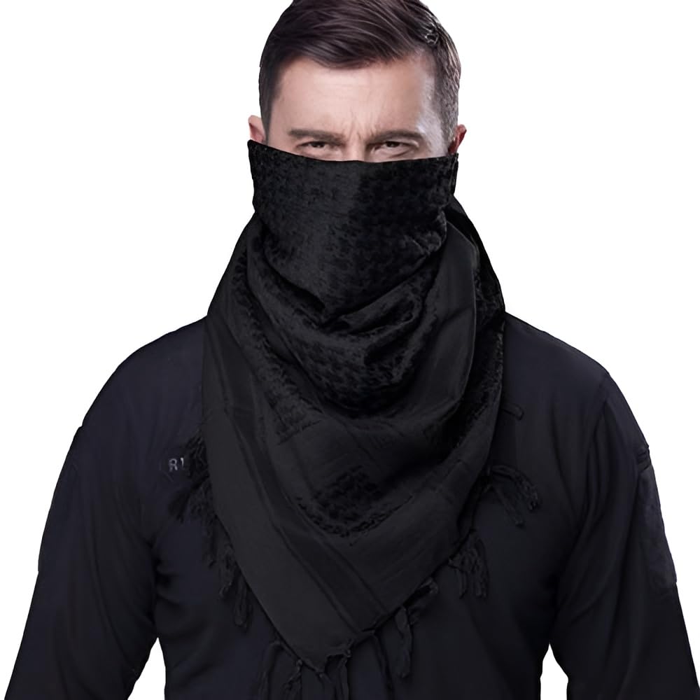 Stylish Men's Pure Cotton Afghani Shemagh Keffiyah Commando Patka Technical Neck Muffler-picture-24
