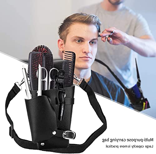 WENHUAZAI Hairdressing Waist Belt PU Leather Hair Styling Equipment Belt Pouch Barber Bag Leather Haircut Holster Pouch for Keeping Scissors, Razors, Hair Pins, Makeup Brushes 4 WENHUAZAI Hairdressing Waist Belt PU Leather Hair Styling Equipment Belt Pouch Barber Bag Leather Haircut Holster Pouch for Keeping Scissors, Razors, Hair Pins, Makeup Brushes - Image 4