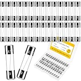 30PCS 5A 125V 5x20 mm Fast Blow Glass Fuses, 0.2x0.78 Inch Cartridge Tube Fuse for Electrical Equipment Protection