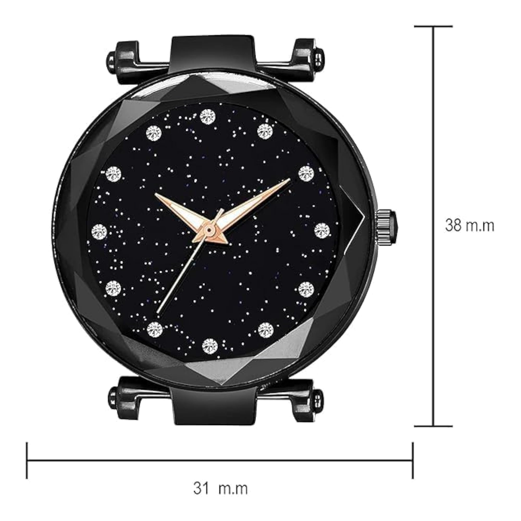 Women's Starry Sky Glittering Dust Dial Geometric Watch