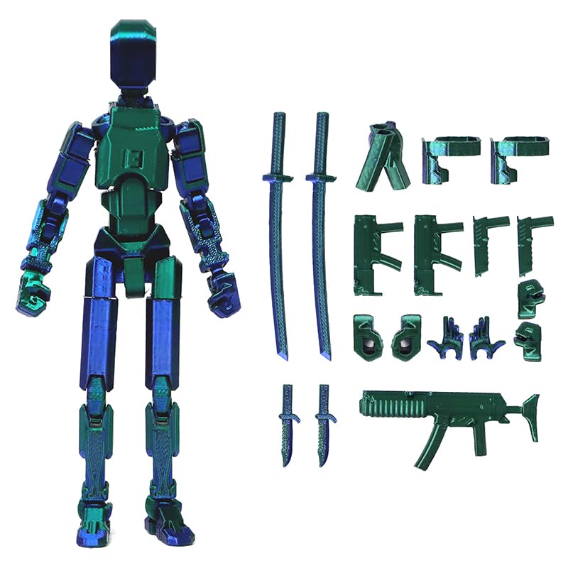 BYUWFGF Titan13 Action Figure Set, Lucky Robot 13 Action Figure, 3D Printed Multi-Jointed Movable Action Figures, Dummy Robot 13 Figures Creative Gifts for Kids Adults（Unassembled）