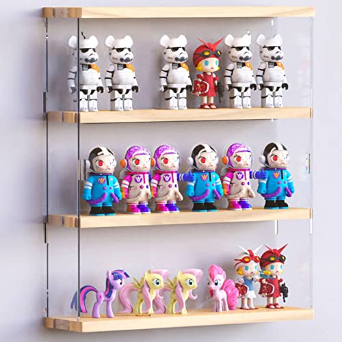 Joodyyoo Vetrina da parete a 3 piani Acrilico Teca Plexiglass Vetrina Espositiva per figurina pop manga, modello auto, collezione di archiviazione salotto
