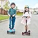 TONBUX Kids Scooter, Light Up 3 Wheel Kick Scooters for Kids 3-12, Folding Scooters with Adjustable Height - Toddler Scooter Lean-to-Steer & Widen Anti-Slip Deck