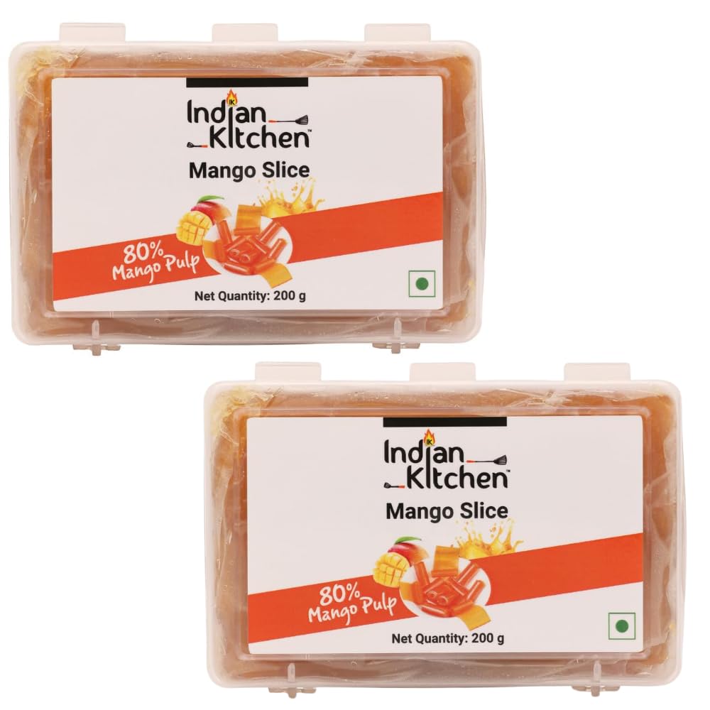Indian Kitchen Mango Slice Bar 200g (Pack of 2) | Khatta Meetha Aam Papad | Made with 80% Real Mango Pulp | Juicy, Chewy & Flavorful Aam Papad | Hygienically Packed for Freshness-picture-33