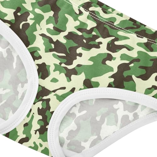 Joisal Cotton Toddler Girls Underwear Cool Camouflage Green Girl Panties Cute Personalized Kids Undies Briefs 2t4