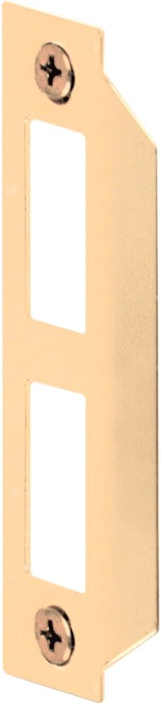 Prime-Line E 2435 Brass Victorian-Style Mortise-Lock Door Strike (Single Pack)