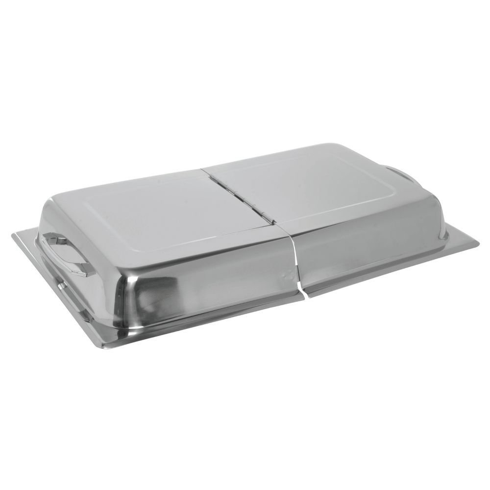 Steam Table Pan Hotel Pan Cover Full Size Stainless Steel Hinged by HUBERT – Stainless Steel, Silver, Model 6002HDC