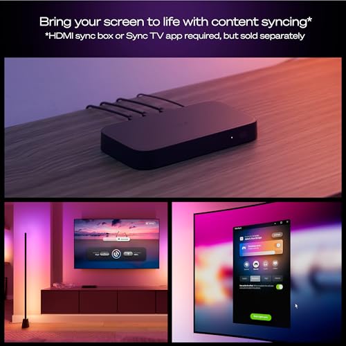 Image of Philips Hue Play Floor Lamp, RGBWWIC LED, 53 inch, White Ambiance, Multicolor Gradients, Smart Lighting, Alexa, Google Home, Apple Home, TV Sync Requires Hue Bridge and Sync Box (Both Sold Separately)