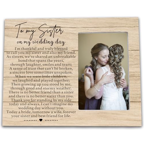 Wedding & Sister Picture Frame - To My Sister on