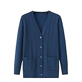 Moda sin esfuerzo: cárdigan abierto con botones para mujer con bolsillos,cárdigan de manga larga para mujer,diseño de cuello en V,color sólido,cárdigan informal suelto y de punto grueso. Cárdigan elegante informal que garantiza un ajuste inteligente para todo tipo de cuerpo de mujer,diga adiós a la hinchazón,cárdigan de punto para mujer que crea una silueta noble,muestra tu figura sexy.