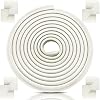 Baby Proofing Edge Corner Protector, Table Bumper Guard, Soft Rubber Foam Guard, 3M Pre-Taped Corners, 20.5 ft (18.1ft Edge + 8 Corners) Baby Proof Corner Guard Heavy-Duty (18.1ft, Cream White)