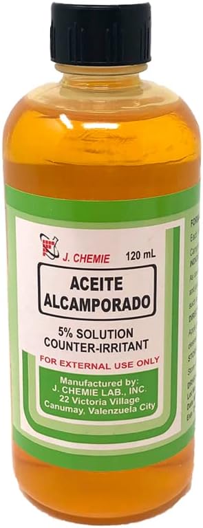 Alcanforado, (Camphor Essential Oil),Brand, 120ml, 1 Count.