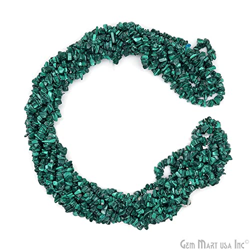 Malachite Chip Beads Strand, Semi Precious, Uncut Beads, Gemstone Chips, Nuggets Chips, Tumbled Chip Beads, Gemstone Beads, Jewelry Making Supply, Gm Gemmart Usa (Chmc-70001) #TOP4