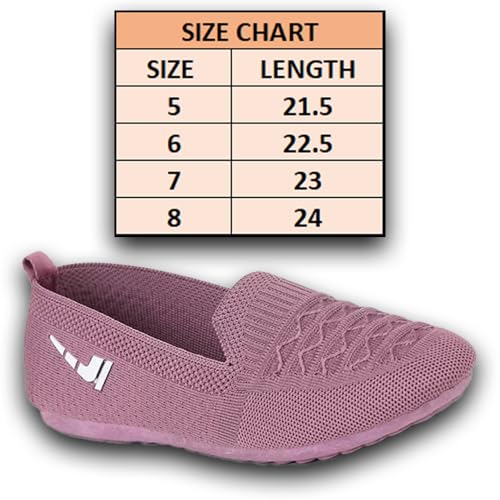 Image of ELECANT Lightweight Active Wear Knitted Slip-on Comfortable Casual Flat Ballies Shoes Women